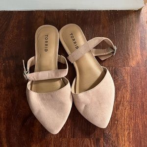 Light Pink Suede Mules from Torrid